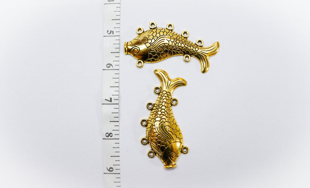 Antique Gold Pendant Fish Model