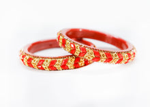 Load image into Gallery viewer, New Kundan Designer Bangle Pack of 2- Stone model
