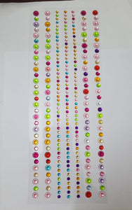 Multi Shaped Shining Stone Crystal Studs/Stickers for Art & Craft, Decoration, Project Work, School Work, Boarder Making, Creative Work Etc.