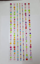 Load image into Gallery viewer, Multi Shaped Shining Stone Crystal Studs/Stickers for Art &amp; Craft, Decoration, Project Work, School Work, Boarder Making, Creative Work Etc.
