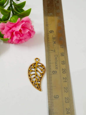 Antique Metal Leaf Gold Pendant/charms & Charms