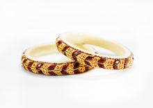 Load image into Gallery viewer, New Kundan Designer Bangle Pack of 2- Stone model
