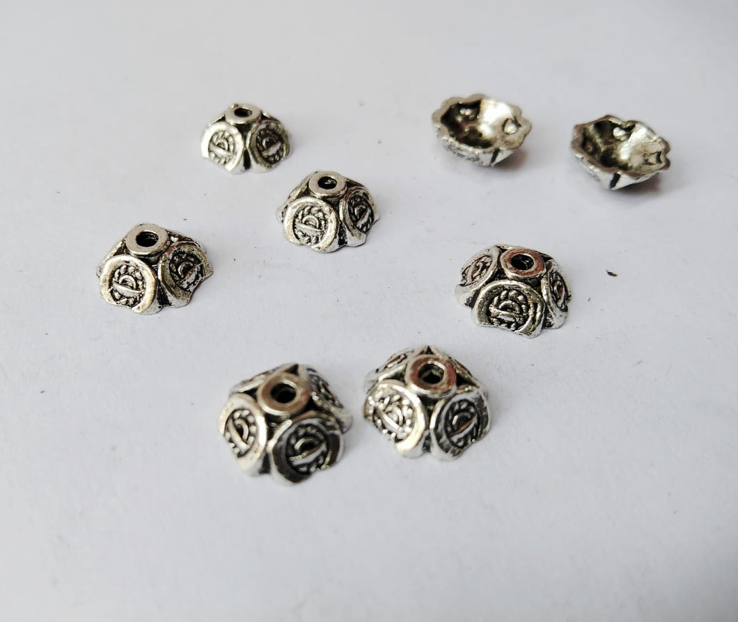 Silver Bead Cap MC45-pack of 10