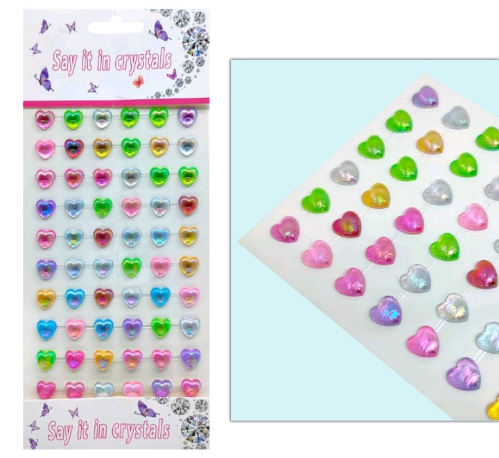 Neon Heart Stickers Sheets