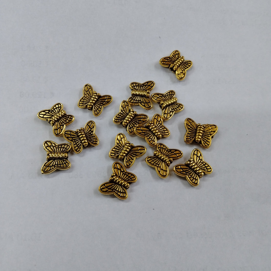Antique Gold Butterfly Charms- AL34 (2)-pack of 5