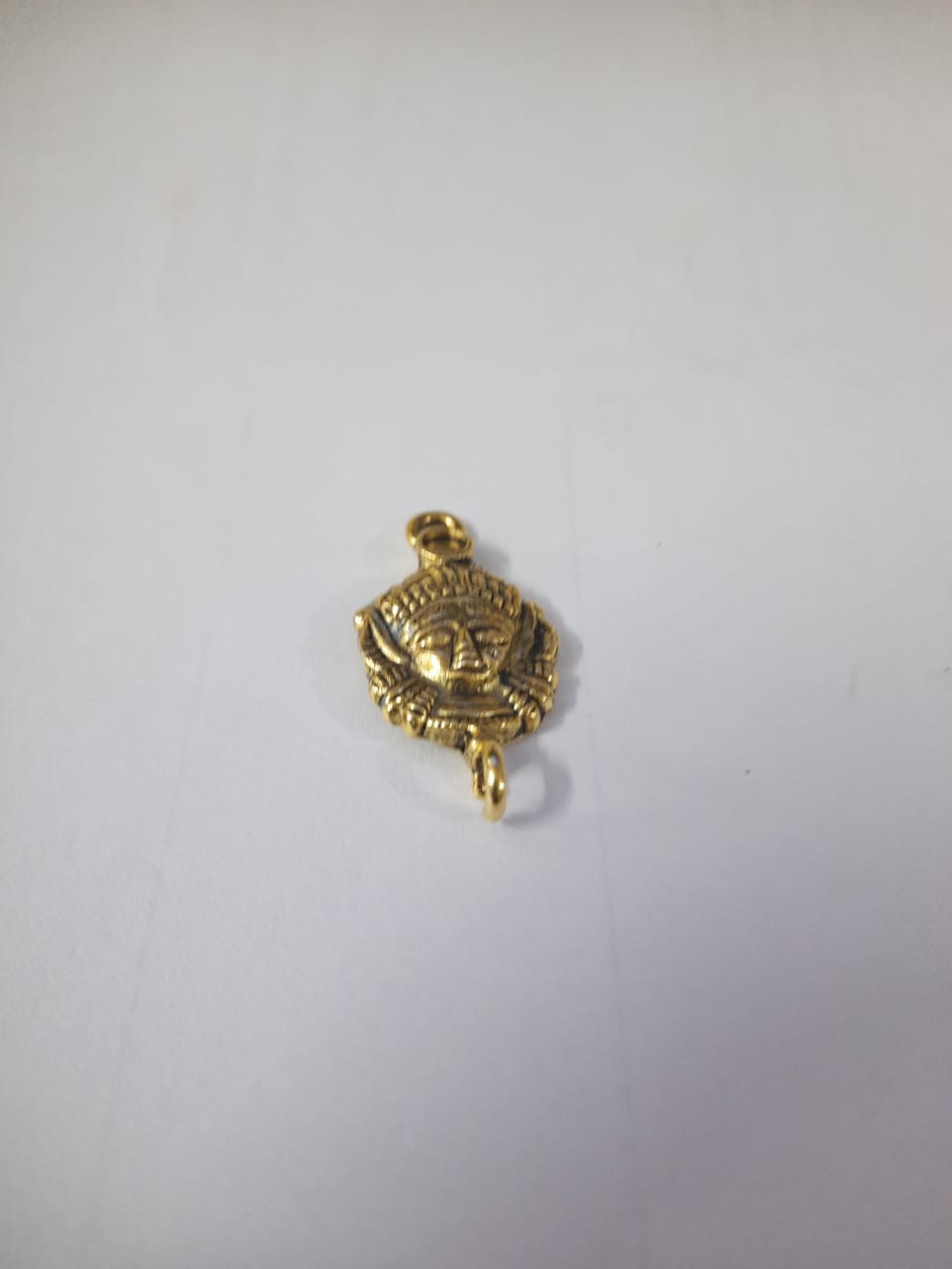 Antique Metal Gold Face Charms / Connectors with Hook Opened.AL-56