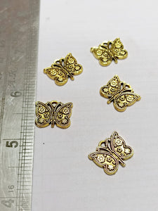 Antique Gold Butterfly Charms C16