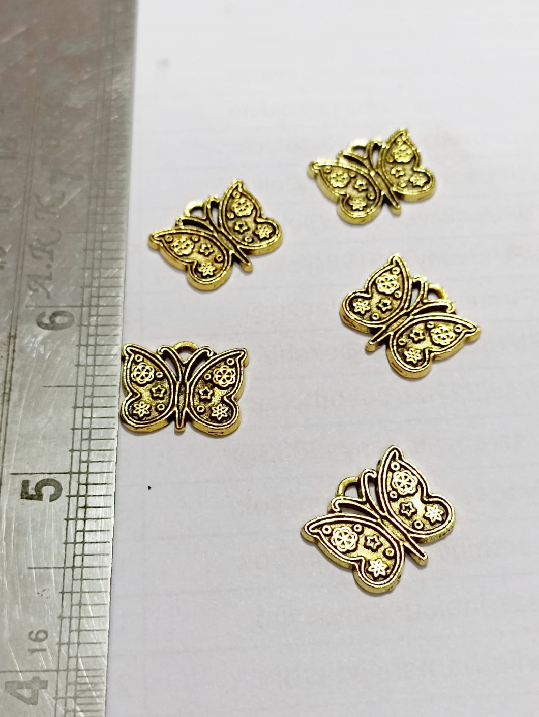 Antique Gold Butterfly Charms C16