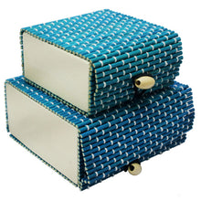 Load image into Gallery viewer, Square Bamboo Jewelry Box 2pc Set - Random Colors
