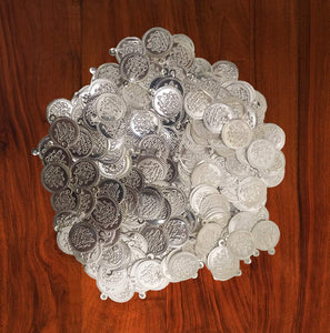 Lakshmi Coin for Aari Work- Minimum 10 Pieces- Silver- 1cm Big-Pack of 10Grams