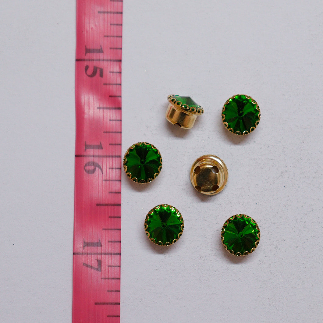 Round Shape Crystal Stone/Kundan 8mm (1 Piece)