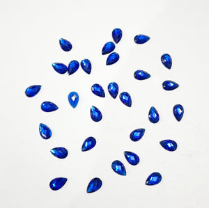 Thilak shape diamond cut  Kundan D Blue color 8×5 -10Grams