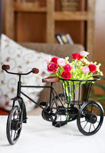 Load image into Gallery viewer, Iron &amp; Wooden Home Decorative Cycle Rickshaw - Black Home Decor Product &amp; Showpiece
