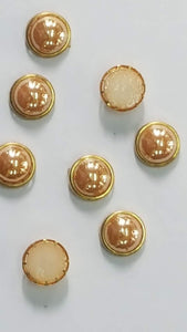 Flat Back Frame Golden Pearl Kundan 8 mm ROUND