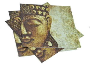Decoupage Paper 12 x 12 Inch 3 pc - Paper crackle Budha