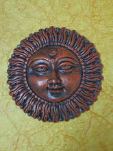 Load image into Gallery viewer, Terracotta Sun Big Face for Door/Wall Art Motivational Home Vastu Sun Surya  Wall Hangings for Home Offices
