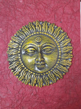 Load image into Gallery viewer, Terracotta Sun Big Face for Door/Wall Art Motivational Home Vastu Sun Surya  Wall Hangings for Home Offices
