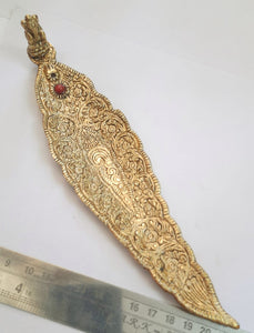 Agarbatti Stand Leaf model With Ganesh (Antique Gold)