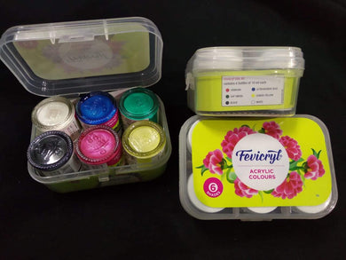 Fevicryl - Acrylic Colors (6 Shades) Fabric Glue & Adhesives