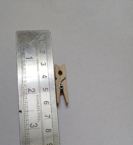 White Color Wooden Clips - 3.5cm
