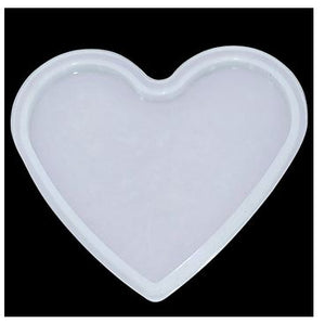 Resin Silicone Mould Heart Shaped Coaster 4 Inch