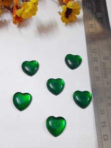 Heart Shape Kundan -13X18 Green Stones