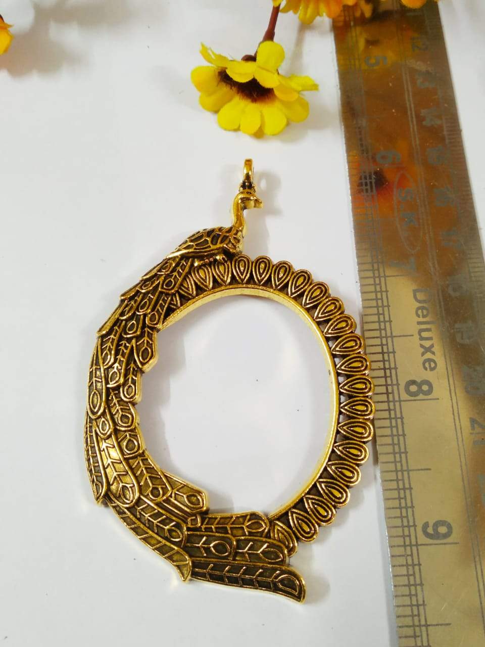 Antique Metal Gold Peacock Pendant Apn06 Pendants Gold
