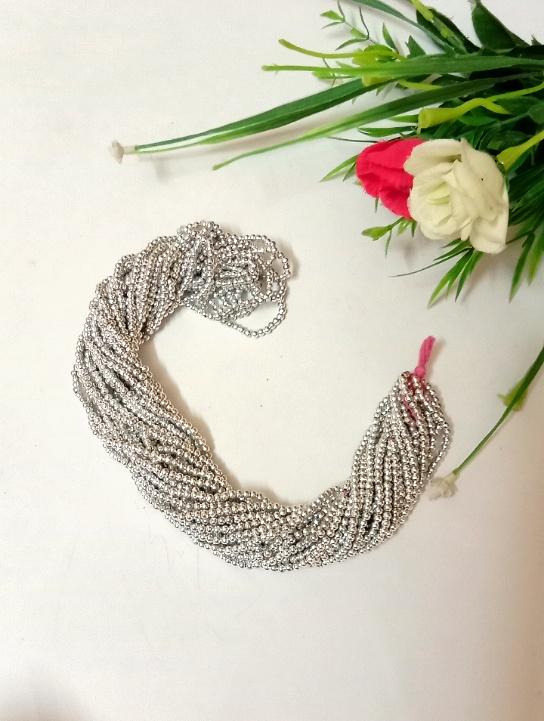 4 Mm Antique Silver Plastic Beads Gold