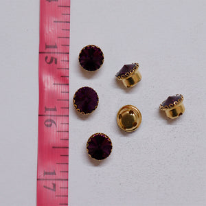 Round Shape Crystal Stone/Kundan 8mm (1 Piece)