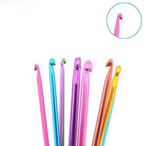 Load image into Gallery viewer, 12Pcs 12Pcs Metal Multicolor Crochet Hooks Needle Knit Sewing Needles Weave Craft Yarn Tools
