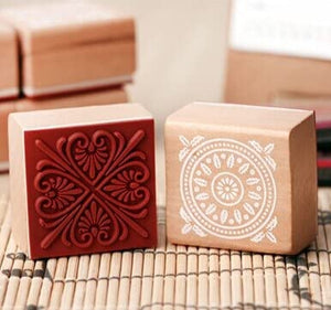 Wooden Rubber Block Stamps - Painting Scrapbook