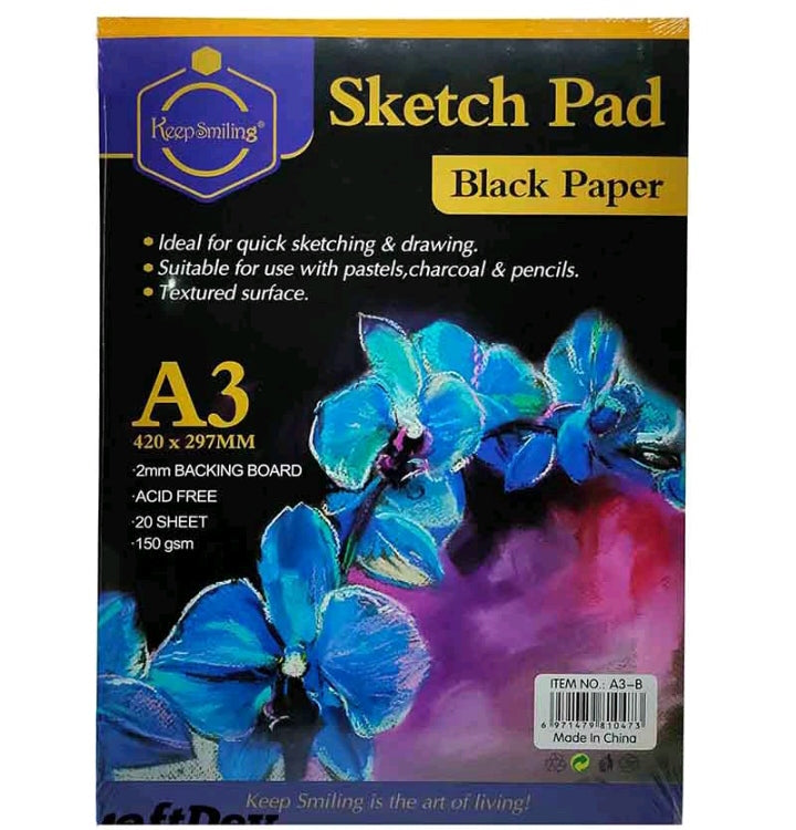Sketch Pad - Black Paper - A3