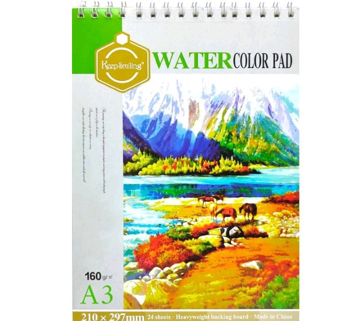 Water Colors Spiral Pad - A3 (297x420mm)