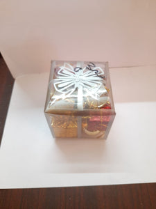 Christmas Tree Decoration - Assorted Gift Round Blister Box- MEDIUM  size