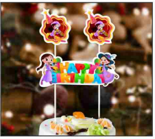 Happy Birthday Cake Topper- Cartoon/Party Supplies