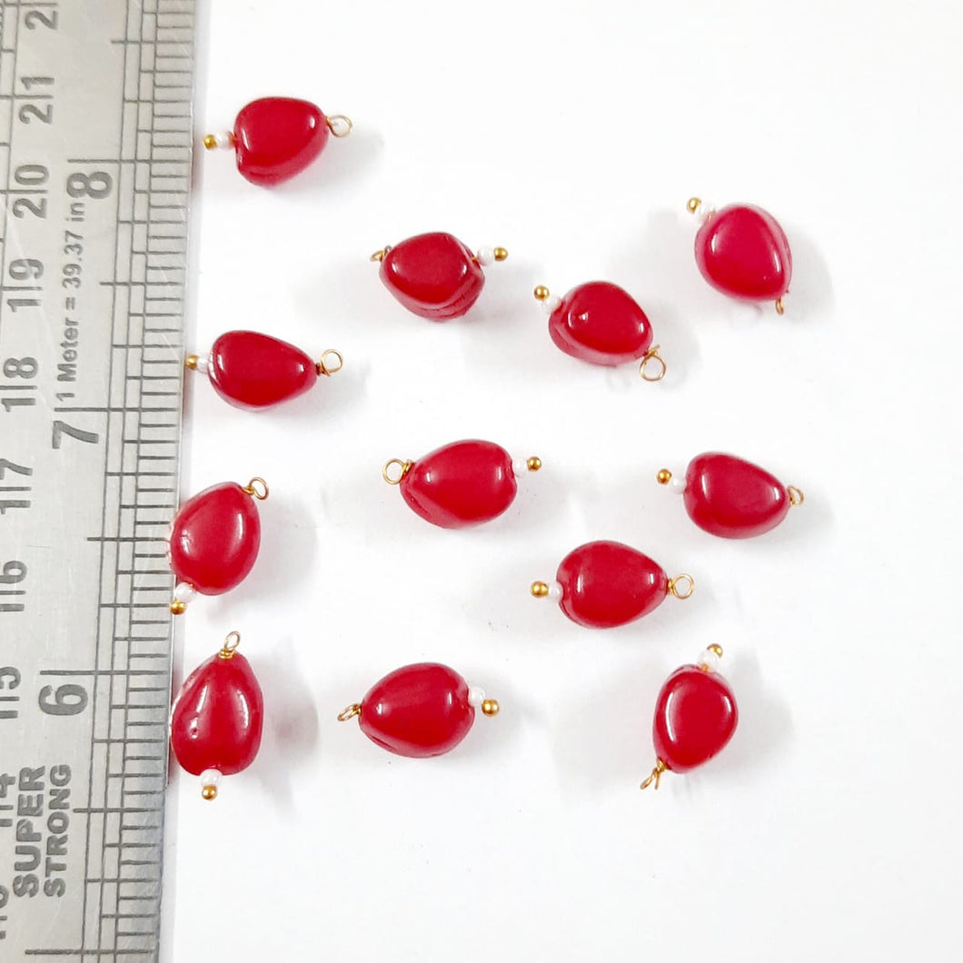 Beads  / Red - 25 Pieces