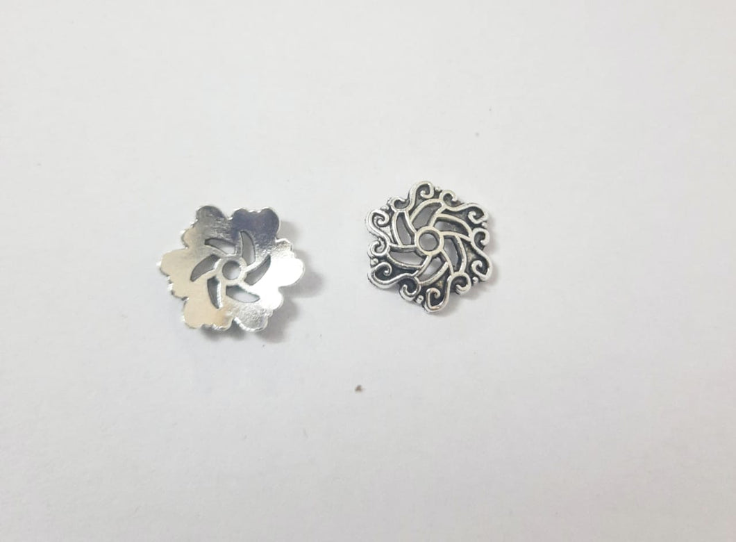 Silver Bead cap 2-pack of 6