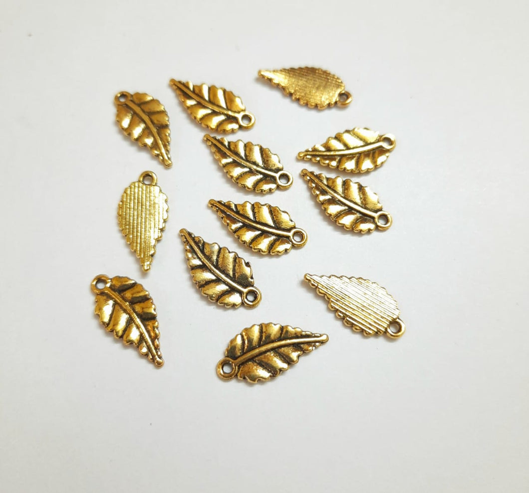 Antique Metal Gold SMALL LEAF AL03 - Pack of 10 Piece