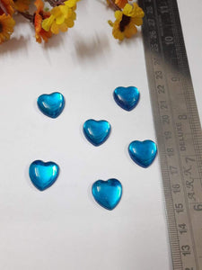 Heart Shape Kundan -13X18 L Blue Stones