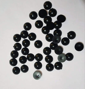 Kundan Stone 8Mm Round Black Stones