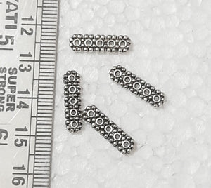Connector Flat Silver 5 Hole - 5 Pairs