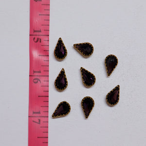 Purple Thilak/Drop Shape Crystal Stone/Kundan 8x13mm (1 Piece)
