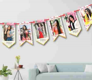 Photo Banner with Satin Lace