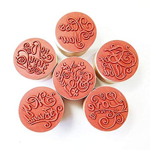 Wooden Rubber Stamps - Thank You New Wishes