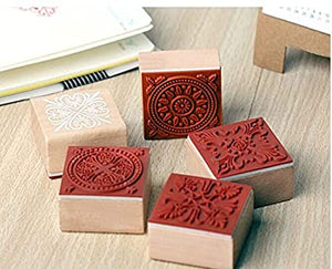 Wooden Rubber Block Stamps - Painting Scrapbook