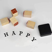 Load image into Gallery viewer, Wooden Rubber Stamp -small Alphabet Letters with Ink Pad
