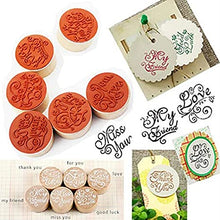 Load image into Gallery viewer, Wooden Rubber Stamps - Thank You New Wishes
