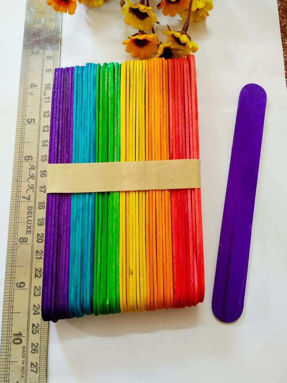 Color Ice Cream Sticks-2Cm Width Hobbies