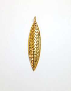 Antique Metal Gold leaf Pendant-  NM10
