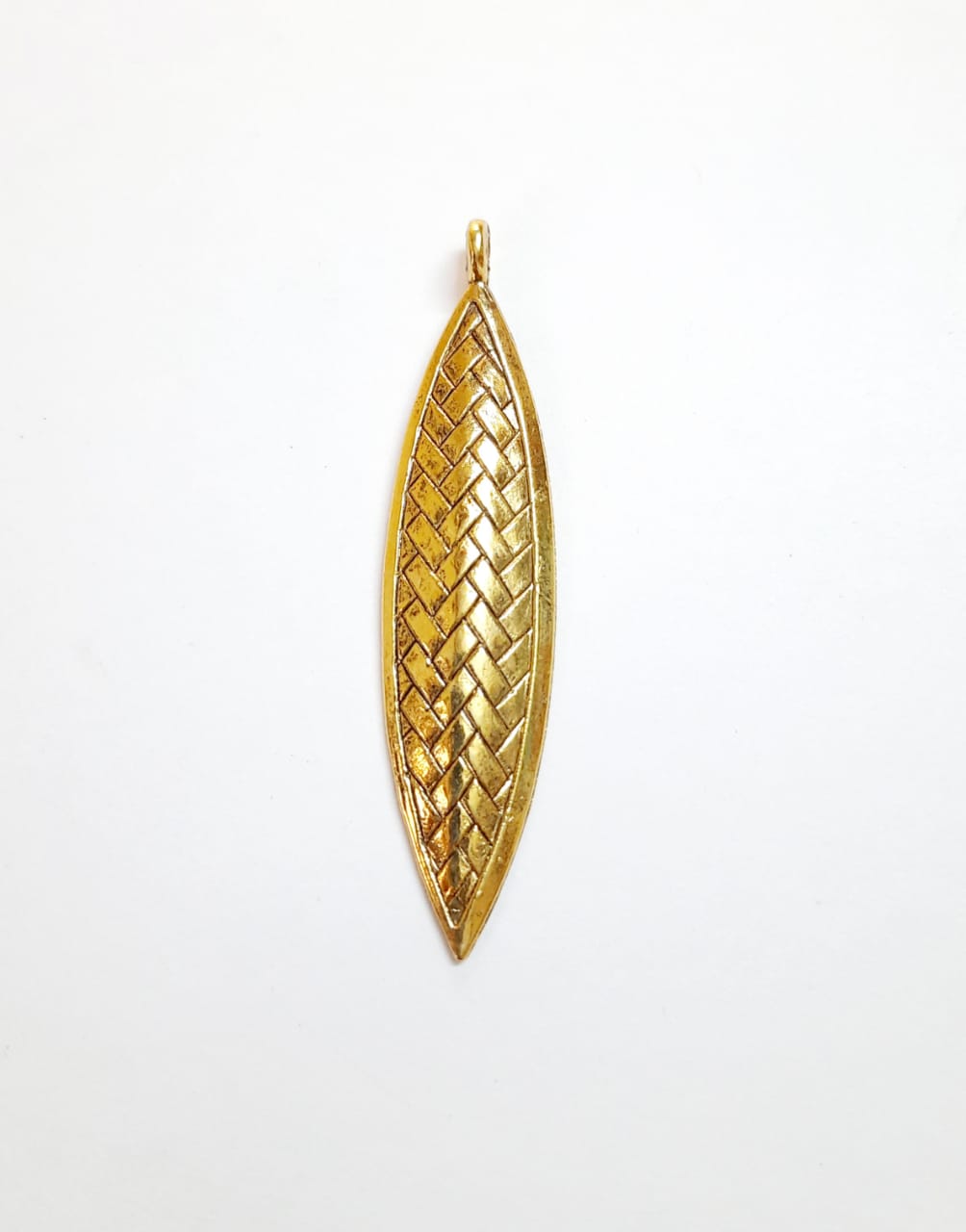 Antique Metal Gold leaf Pendant-  NM10